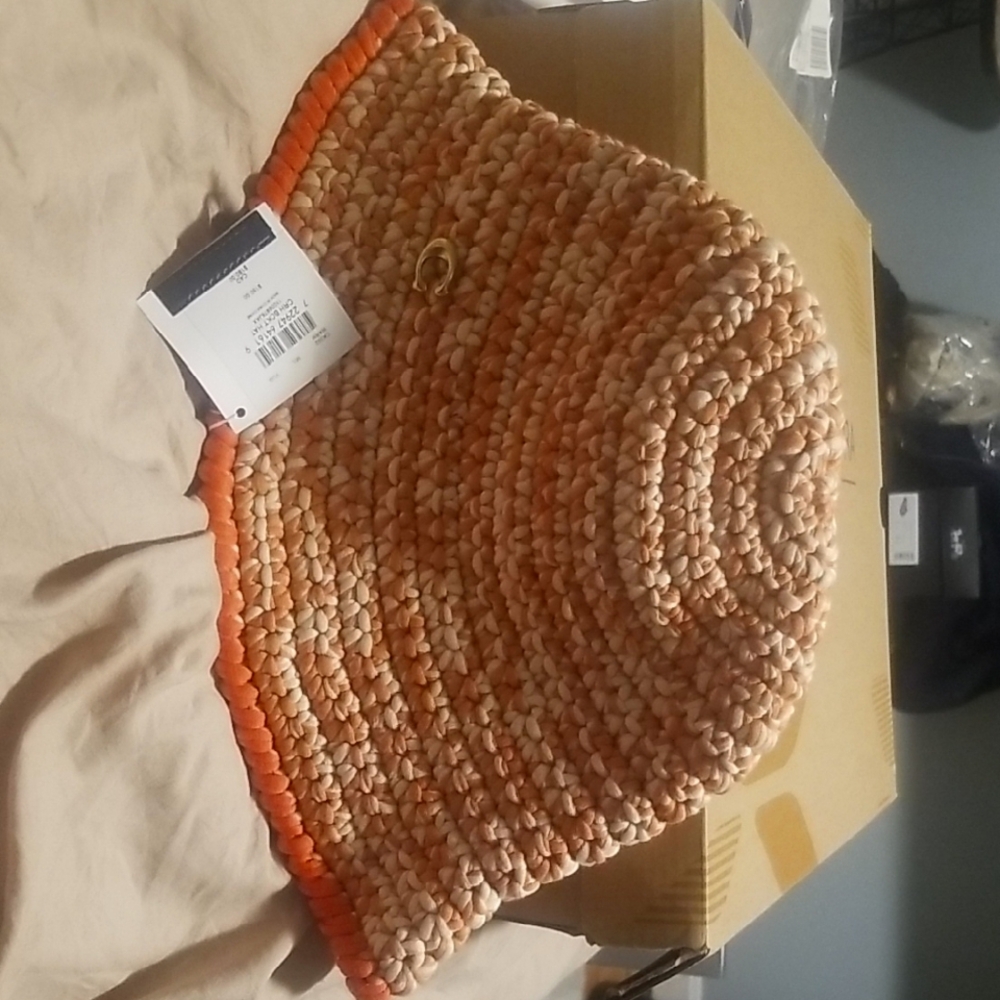 Chic Coach Orange and Cream Bucket Hat. New. So Cute!
